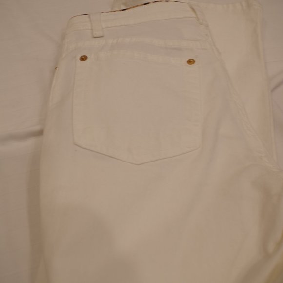 Roberto Cavalli White Mini Flare Stretch Cotton Twill Pant- Sz. XS - Picture 11 of 12